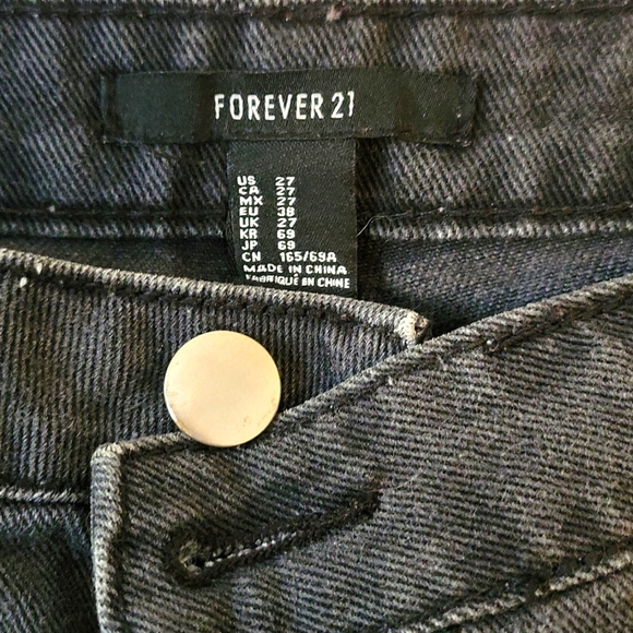 Black denim, black lace booty shorts. - Picture 4 of 4